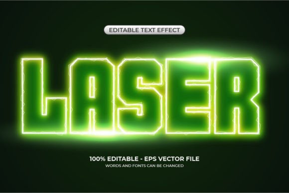 Download Editable Laser Light Text Effect - Editable Collection