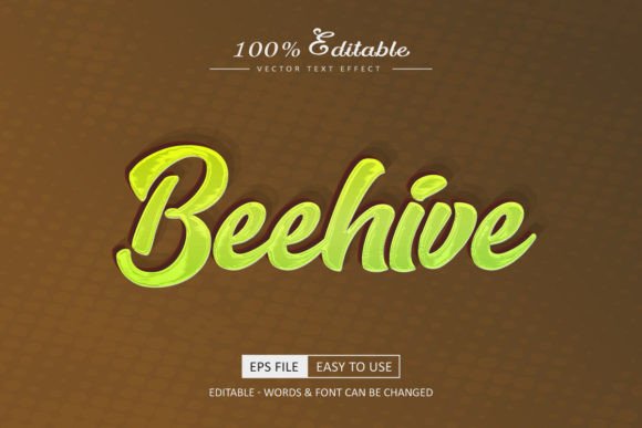 Download Beehive Text Effect Editable Style - Editable Collection