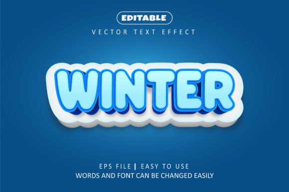 Download Winter Season Typography Editable Winter - Editable Collection