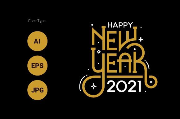 Download Hand Lettering Happy New Year 2021 - Premium Resources