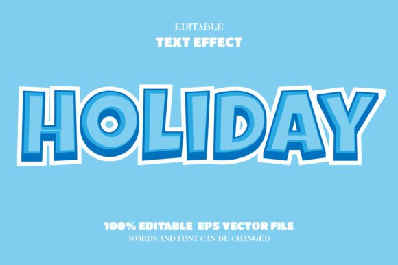 Download Holiday Text, Editable Font Effect - Editable Collection