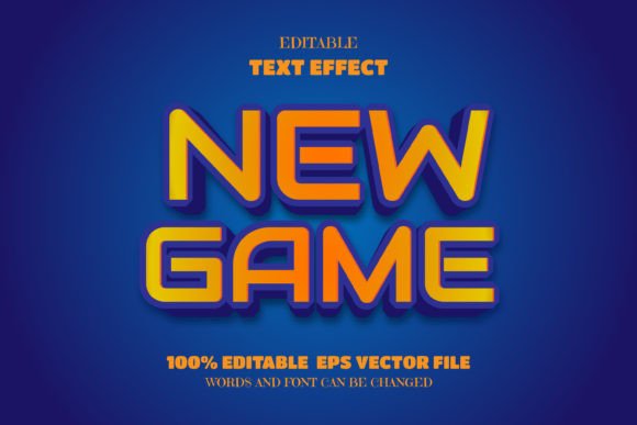 Download New Game Text, Editable Font Effect - Editable Collection