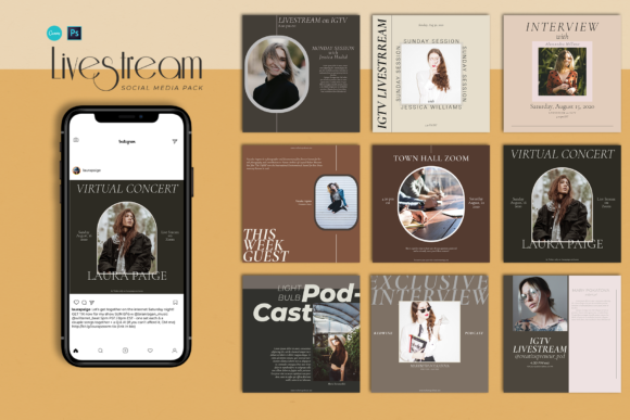 Download Livestream Social Media Pack - Media Collection