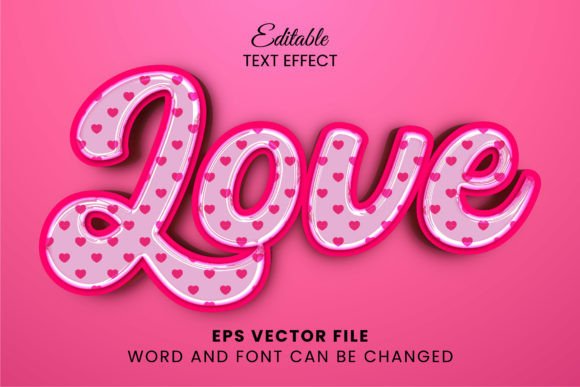 Download 3d Silky Pink Love Editable Text Effect - Editable Collection