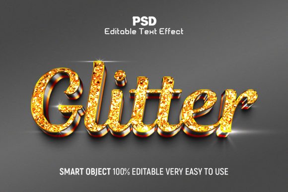 Download Glitter 3D Editable Text Effect Style - Editable Collection