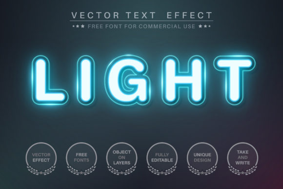 Download Neon Light - Editable Text Effect - Editable Collection
