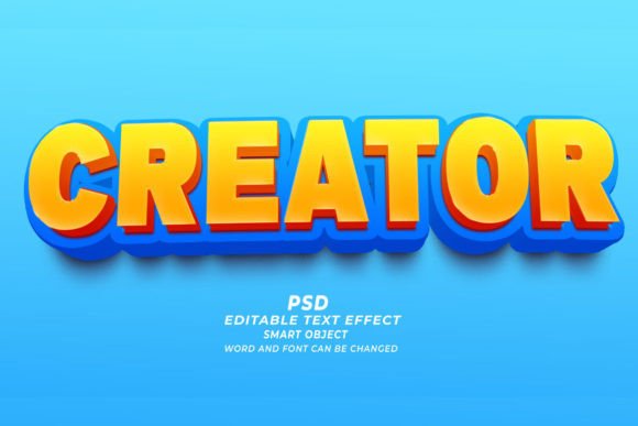 Download Creator PSD 3D Editable Text Effect - Editable Collection