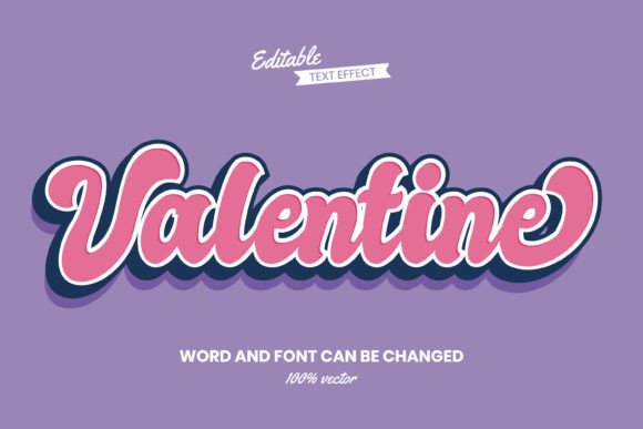 Download Valentine's - Font Effect Editable Style - Editable Collection