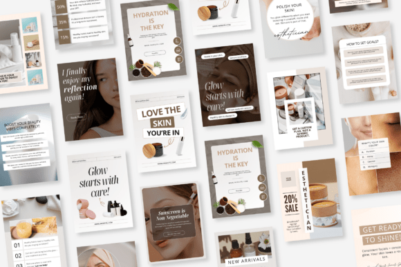 Download Skincare Canva Social Media Bundle - Media Collection