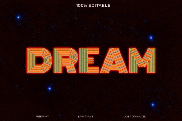 Download Dream Neon Text Effect Editable - Editable Collection