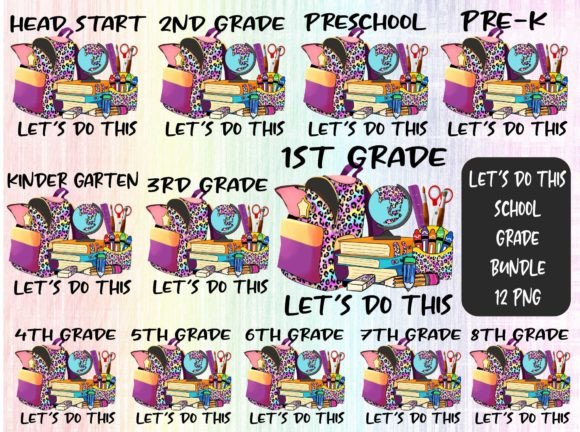 Download Back to School Grade Sublimation Bundle - Premium Resources