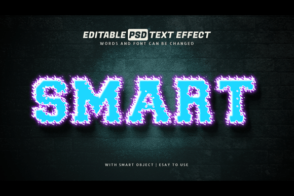 Download Smart Glowing Neon Text Effect Editable - Editable Collection