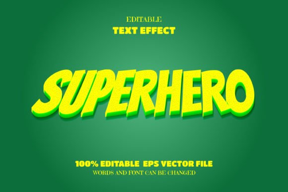 Download Super Hero, Editable Font Effect - Editable Collection