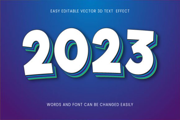 Download Text -  Effect 2023 Editable Style - Editable Collection