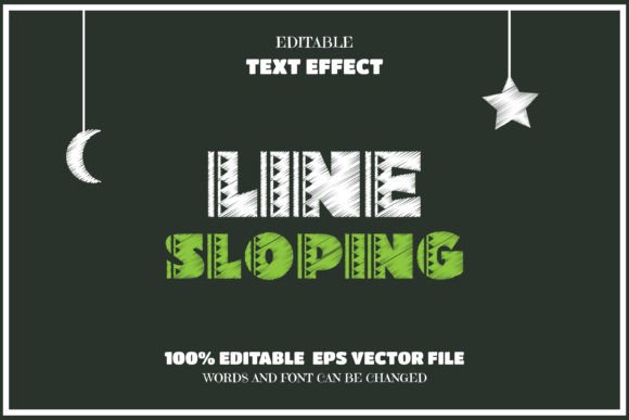 Download Line Sloping Text, Editable Font-Effect - Editable Collection