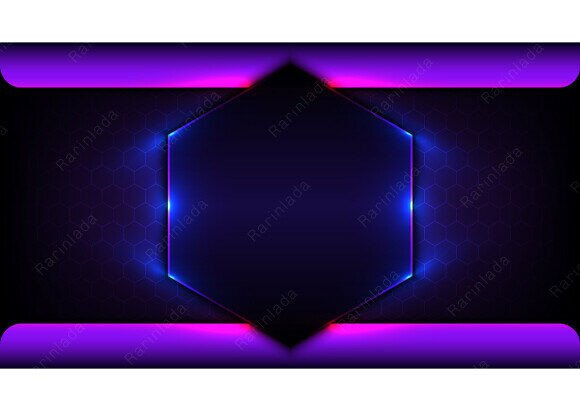 Download Futuristic Dark Hexagon Frame Background - Futuristic Collection