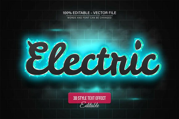 Download Electric Neon Typography Editable Design - Editable Collection
