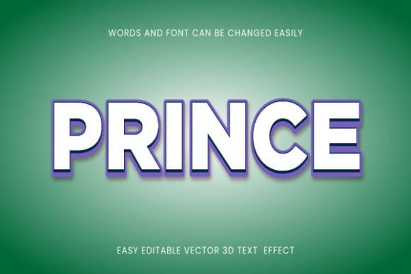 Download Prince -  3d Text Editable Style - Editable Collection