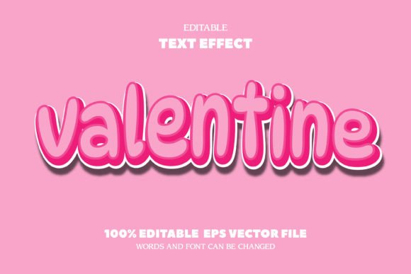 Download Valentine Text, Editable Font Effect - Editable Collection