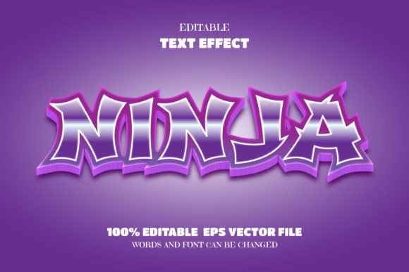 Download Ninja Text, Editable Font Effect - Editable Collection