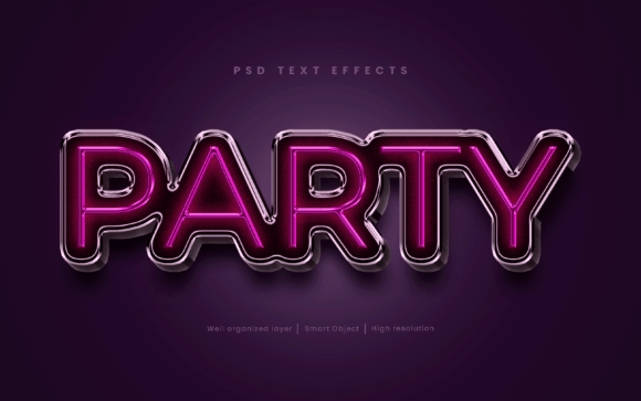 Download Party Light Editable Text Effect Style - Editable Collection