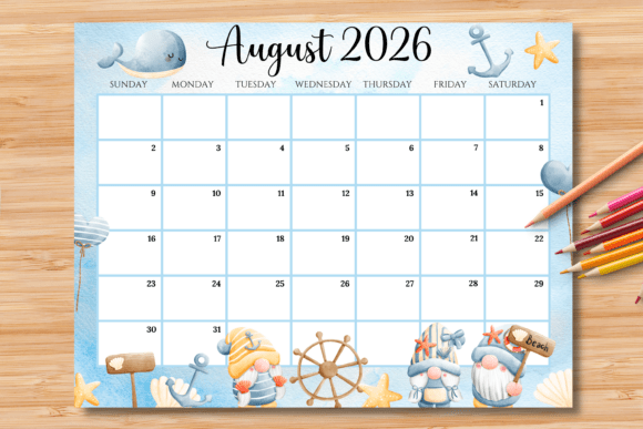 Download Editable/Fillable August 2026 Calendar - Editable Collection