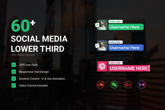 Download Social Media Lower Third | After Effects - Media Collection