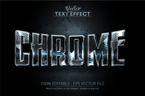 Download Chrome Text Effect, Editable Silver - Editable Collection