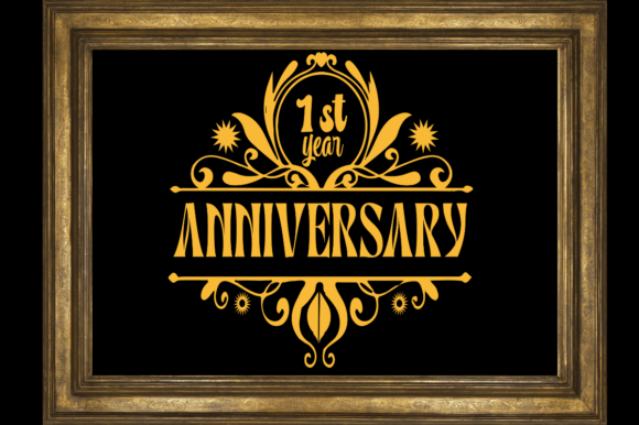 Download 1st Anniversary SVG Editable Design - Editable Collection